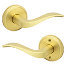 Kwikset Sedona Transitional Satin Brass Passage Lever
