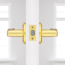 Kwikset Sedona Transitional Satin Brass Passage Lever