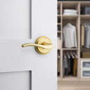 Kwikset Sedona Transitional Satin Brass Passage Lever