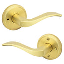 Kwikset Sedona Transitional Satin Brass Privacy Lever