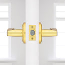 Kwikset Sedona Transitional Satin Brass Privacy Lever