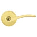 Kwikset Sedona Transitional Satin Brass Entry Lever KW1 1-3/4 in.