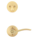 Kwikset Sedona Transitional Satin Brass Lever and Single Cylinder Deadbolt KW1 1-3/4 in.