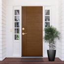 Kwikset Sedona Transitional Satin Brass Lever and Single Cylinder Deadbolt KW1 1-3/4 in.