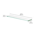 Dolle 0.31 in. H X 23.6 in. W X 4.7 in. D Clear Glass Shelf Board, Pack of 3