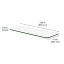 Dolle 0.31 in. H X 23.6 in. W X 7.9 in. D Clear Glass Shelf Board, Pack of 3