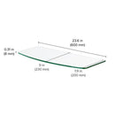 Dolle 0.31 in. H X 23.6 in. W X 7.9 in. D Clear Glass Shelf Board, Pack of 3