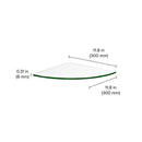 Dolle 0.31 in. H X 11.8 in. W X 11.8 in. D Clear Glass Corner Shelf, Pack of 3