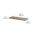 Dolle Lite .75 in. H X 23.6 in. W X 7.9 in. D Driftwood Wood Shelf Board, Pack of 2