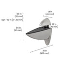 Dolle Ara 4.5 in. H X 1.8 in. W X 4.1 in. D Silver Metal Shelf Clips, Pack of 4