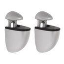Dolle Jam 3 in. H X 1 in. W X 1.6 in. D Silver Metal Shelf Clips, Pack of 5