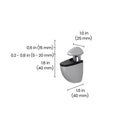 Dolle Jam 3 in. H X 1 in. W X 1.6 in. D Silver Metal Shelf Clips, Pack of 5