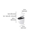 Dolle 3 in. H X 1 in. W X 1.6 in. D White Metal Shelf Clips, Pack of 5