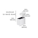 Dolle Cuadro 2.7 in. H X 0.9 in. W X 1.9 in. D White Metal Shelf Clips, Pack of 7