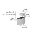 Dolle Cuadro 2.7 in. H X 0.9 in. W X 1.9 in. D Silver Metal Shelf Clips, Pack of 7