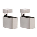 Dolle Cuadro 2.7 in. H X 0.9 in. W X 1.9 in. D Silver Metal Shelf Clips, Pack of 7