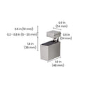 Dolle Cuadro 2.7 in. H X 0.9 in. W X 1.9 in. D Silver Metal Shelf Clips, Pack of 7