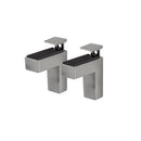 Dolle Eliot 4.4 in. H X 0.9 in. W X 2.6 in. D Silver Metal Shelf Clips, Pack of 7