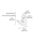 Dolle Scoop 3 in. H X 1 in. W X 2.5 in. D White Metal Shelf Clips, Pack of 7