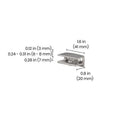 Dolle Flac 1.6 in. H X 1.6 in. W X 0.8 in. D Silver Metal Shelf Clips, Pack of 8