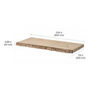 Dolle Lite Nature 0.98 in. H X 23.6 in. W X 7.9 in. D Brown Wood Shelf Board, Pack of 2