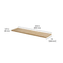 Dolle Lite 0.71 in. H X 23.6 in. W X 7.9 in. D Natural Bamboo Shelf Board, Pack of 2