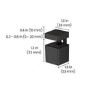 Dolle Bloc 2.5 in. H X 1.3 in. W X 1.3 in. D Black Metal Shelf Clips, Pack of 5