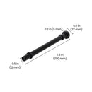 Dolle Atlas 0.9 in. H X 0.5 in. W X 7.9 in. D Black Steel Shelf Bracket, Pack of 8