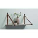 Dolle Loop 9.4 in. H X 1.2 in. W X 9.8 in. D Brown Leather Shelf Bracket, Pack of 8