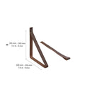 Dolle Loop 9.4 in. H X 1.2 in. W X 9.8 in. D Brown Leather Shelf Bracket, Pack of 8