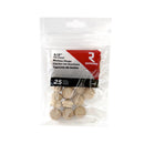 Richelieu Round Birch Button Plug 1/2 in. D X .63 in. L 25 pk Natural, Pack of 5