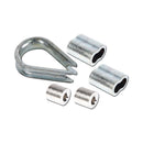 Koch Industries Zinc-Plated Aluminum 3/32 in. D Wire Rope Clips and Thimble, Pack of 10