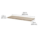 Dolle Lite Feelwood 0.79 in. H X 23.6 in. W X 7.9 in. D Oak Particle Board Decorative Wall Shelf, Pack of 2