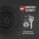 Kwikset Matte Black Lever and Single Cylinder Deadbolt KW1 1-3/4 in.