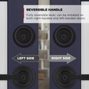 Kwikset Matte Black Lever and Single Cylinder Deadbolt KW1 1-3/4 in.