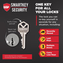 Kwikset Smartkey Security Matte Black Keyed Entry Lever KW1 1-3/4 in.