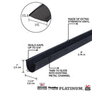 M-D Building Products Platinum Black Vinyl Door Bottom For Garage Doors 9 ft. L X 2.5 in.