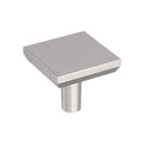 Amerock Chamfered Edge Contemporary  Square Cabinet Knob 1 in. Satin Nickel 1 pk