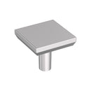 Amerock Chamfered Edge Contemporary  Square Cabinet Knob 1 in. Polished Chrome 1 pk