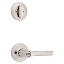 Kwikset Henley Satin Nickel Lever and Single Cylinder Deadbolt KW1 1-3/4 in.