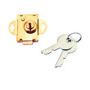 ATC Brass Plated Steel Counter Clockwise Mailbox Lock 2, Pack of 6