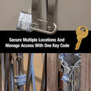 Master Lock 1-5/16 in. H X 1 in. W X 1-3/4 in. L Steel Double Locking Exterior Padlock, Pack of 6
