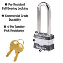 Master Lock 1-5/16 in. H X 1 in. W X 1-3/4 in. L Steel Double Locking Exterior Padlock, Pack of 6