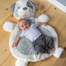 Bestever Ultra Soft Baby Mat, Decco Puppy, White/Gray - White/grey