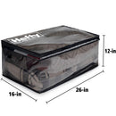 Hefty Black/Clear Flexible Tote w/Handle 26 in. H X 12 in. W X 16 in. D Stackable, Pack of 4