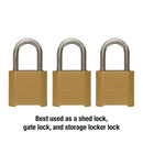 Master Lock 3.32 in. H X 2 in. W X 1.5 in. L Die-Cast Zinc 4-Digit Combination Combination Padlock