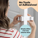 SnapPower HugLock White ABS/TPR Door Lock 1 pk, Pack of 4