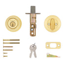 Kwikset Bright Brass Metal Deadbolt