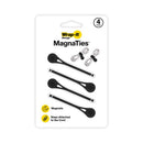 Wrap-It MagnaTies 0.33 in. L Black Silicone Cord Organizer, Pack of 6