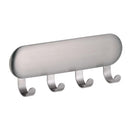 iDesign 4 Hook Brushed Stainless Steel Storage Hook/Strap 1 pk